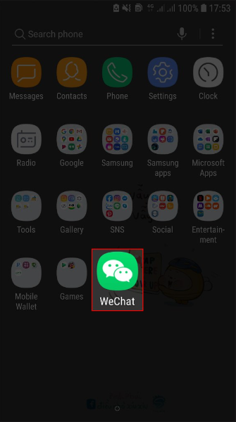 Mở ứng dụng Wechat trên điện thoại của bạn