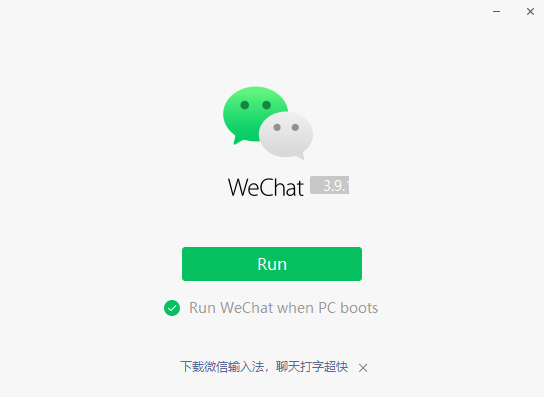 Khởi chạy Wechat khi máy tính bật" = Run Wechat When PC boots 